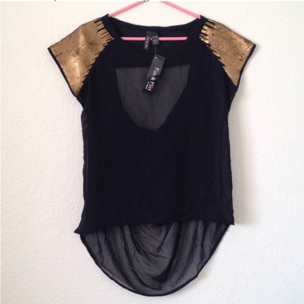 Sheer & Sequined blouse